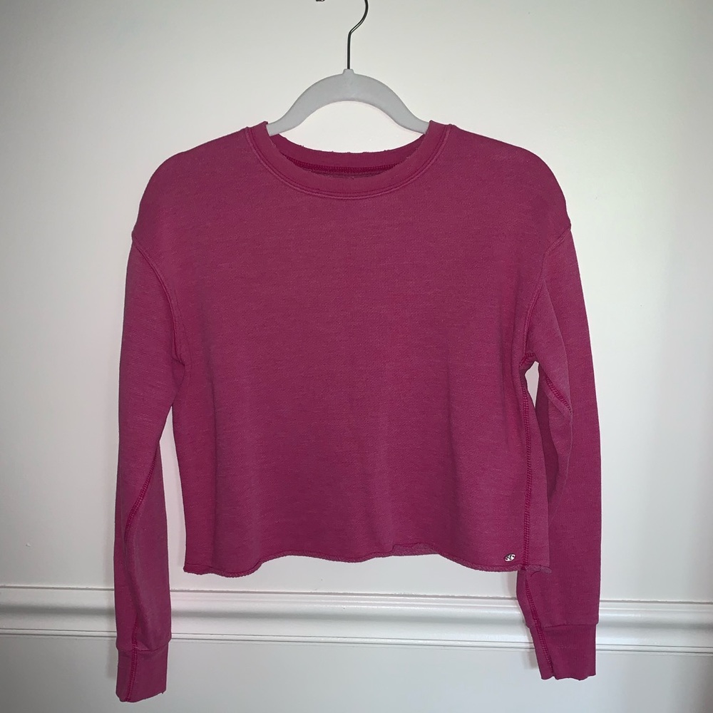 Cropped crew neck